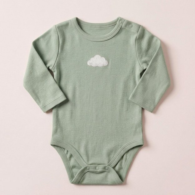 Organinės medvilnės smėlinukas ilgomis rankovėmis „Debesėlis“